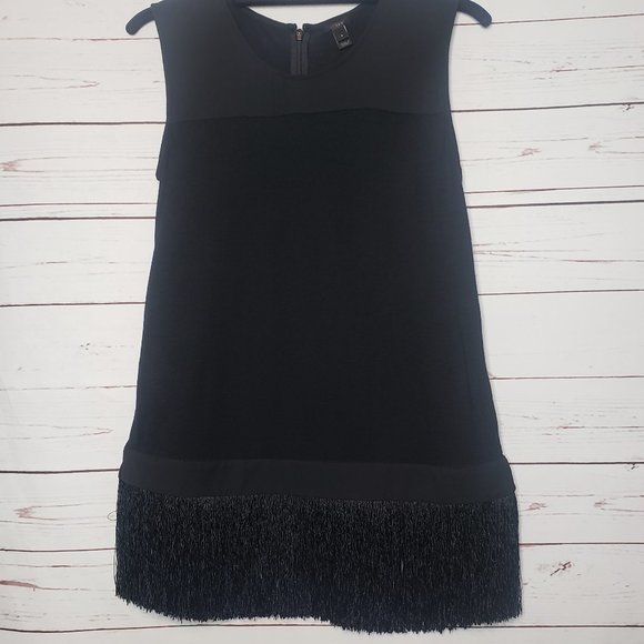 J. Crew Black Sleeveless Tunic with Fringe Hem - Picture 7 of 13